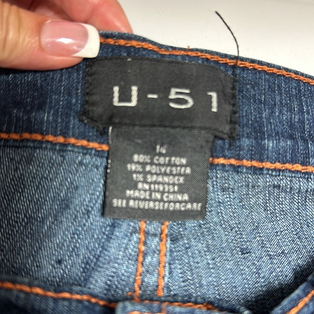 Women's Straight Leg Jeans - Blue - Picture 2 of 6